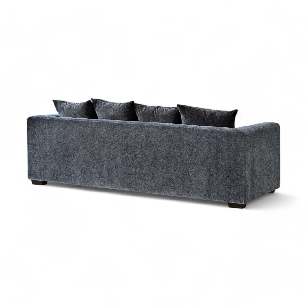 Aluxo Gramercy 3 - Seater Sofa in Steel Velvet