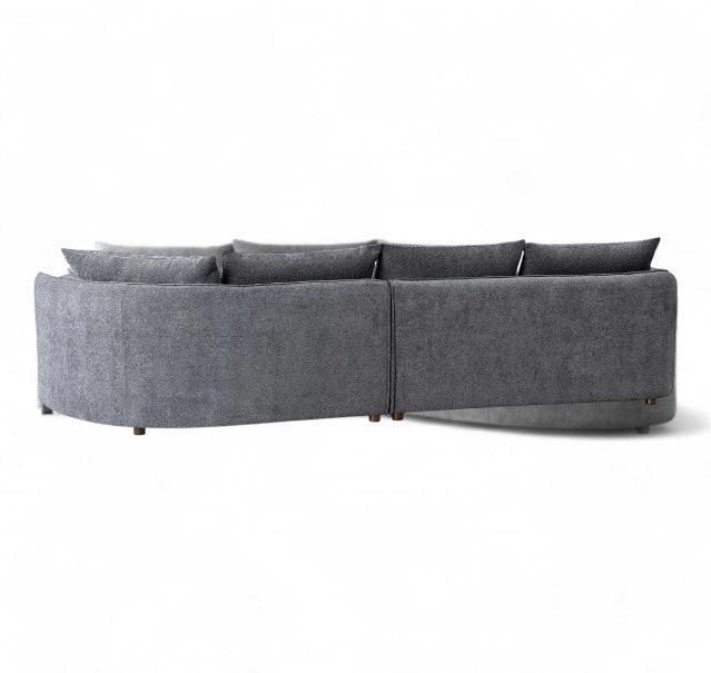 Aluxo Rubin Corner Chaise in Charcoal Boucle