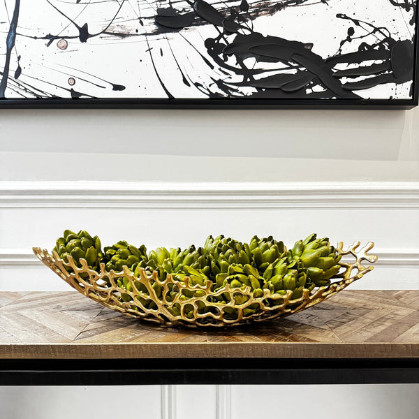Aussie Gold Coral Aluminium Ellipse Bowl