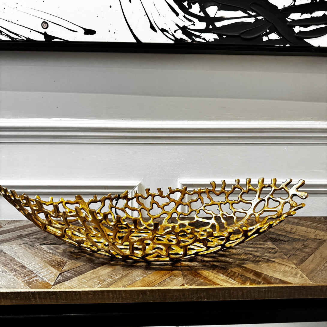 Aussie Gold Coral Aluminium Ellipse Bowl