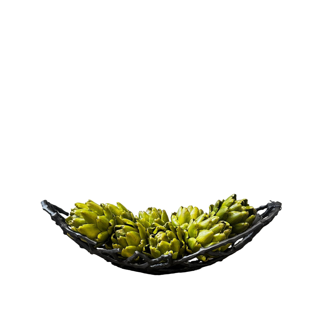 Black Metal Twig Bowl