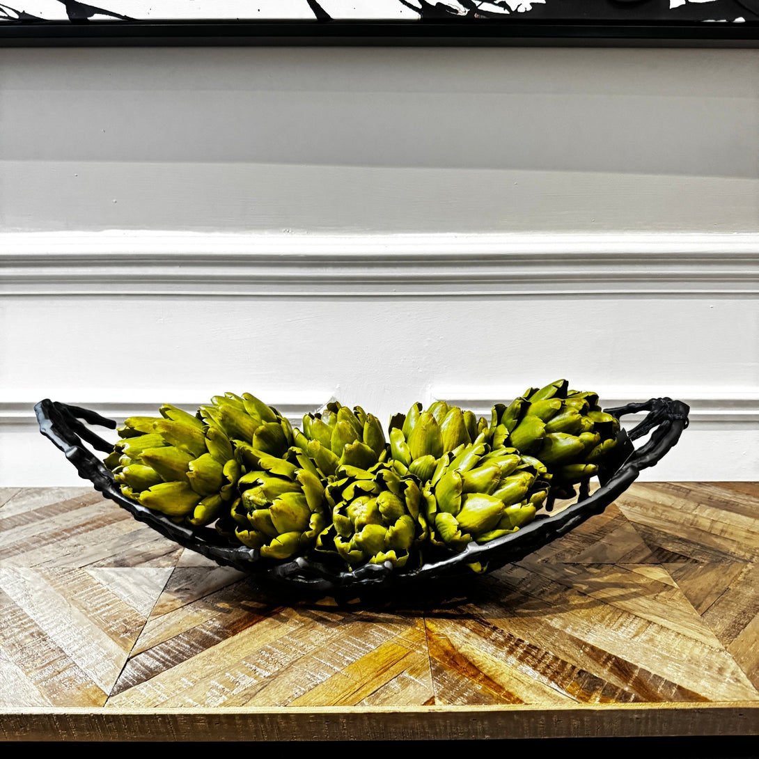 Black Metal Twig Bowl