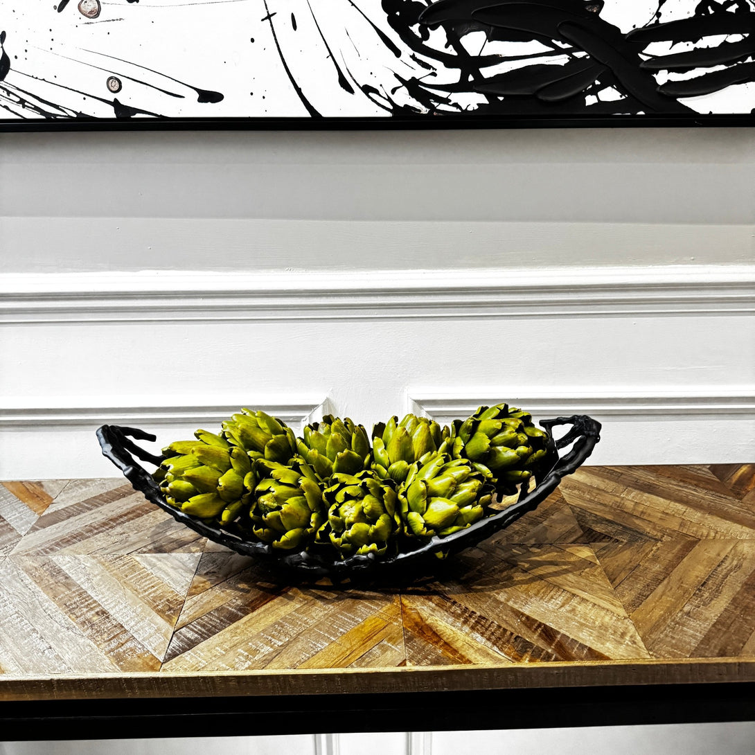 Black Metal Twig Bowl