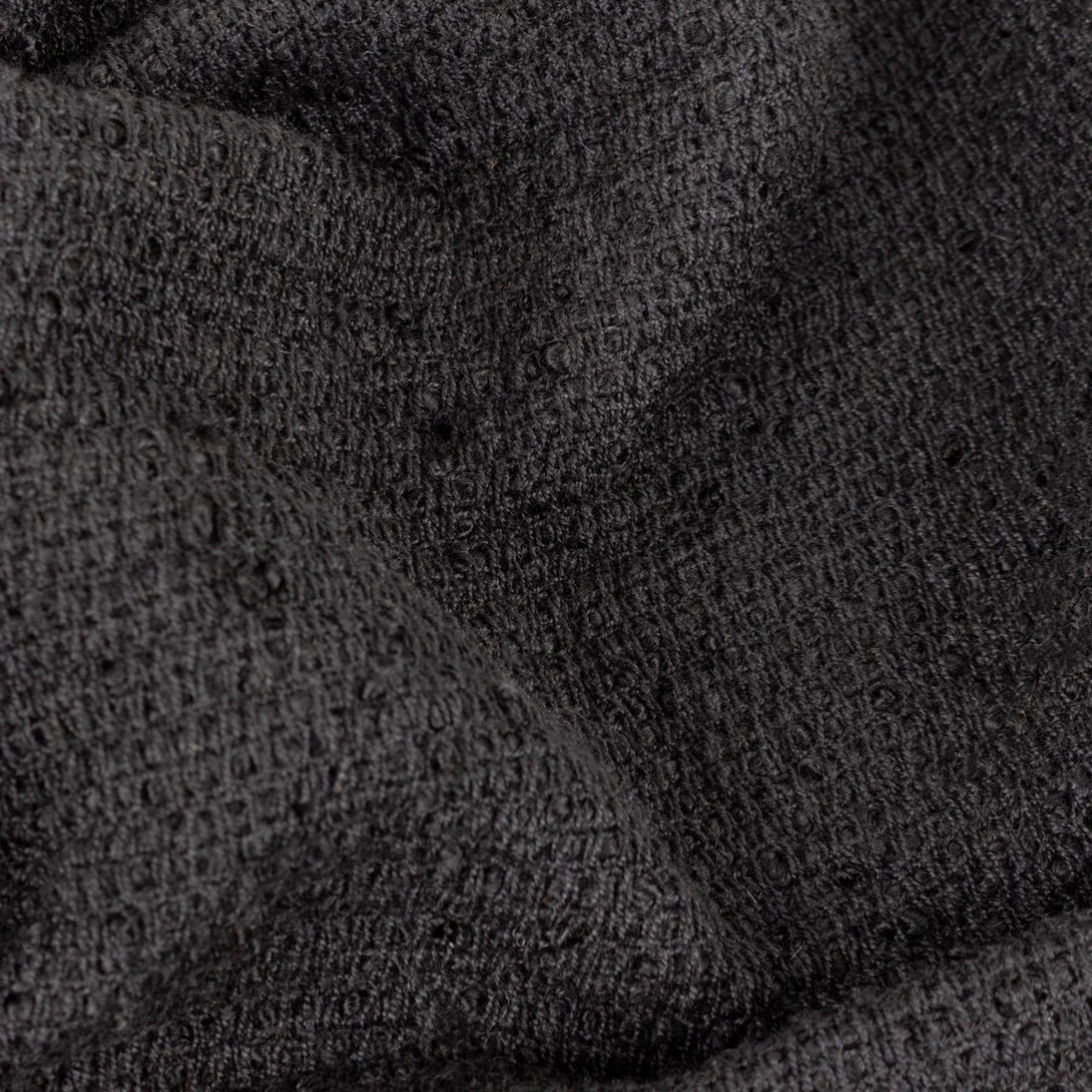 Candar Textured Boucle Throw Black