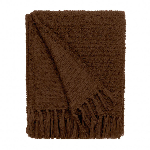 Candar Textured Boucle Throw Cocoa