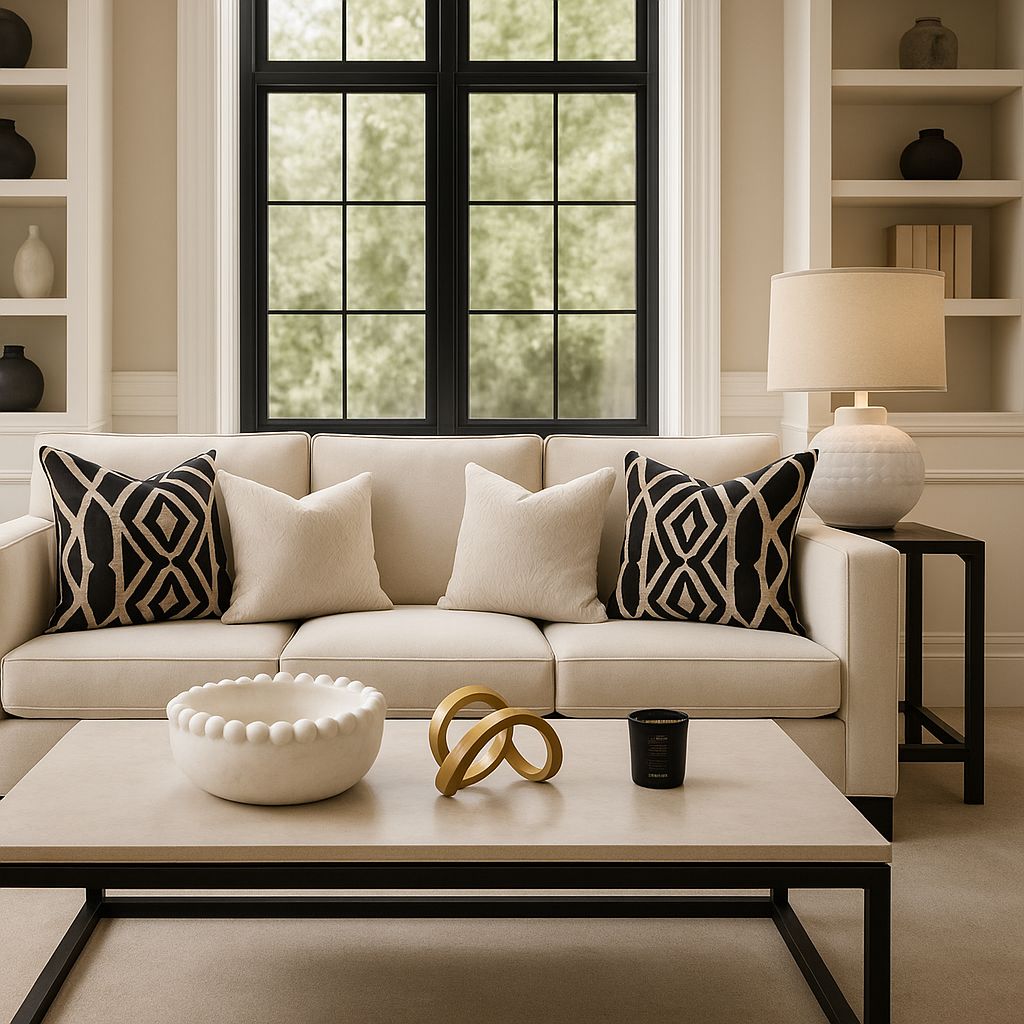 Cape Ikat Cushion Black