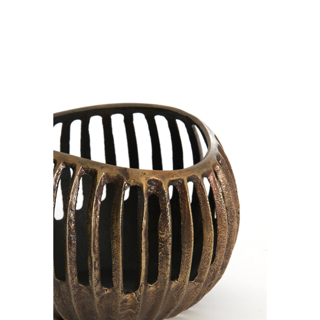 Chalco Medium Antique Bronze & Black Tealight