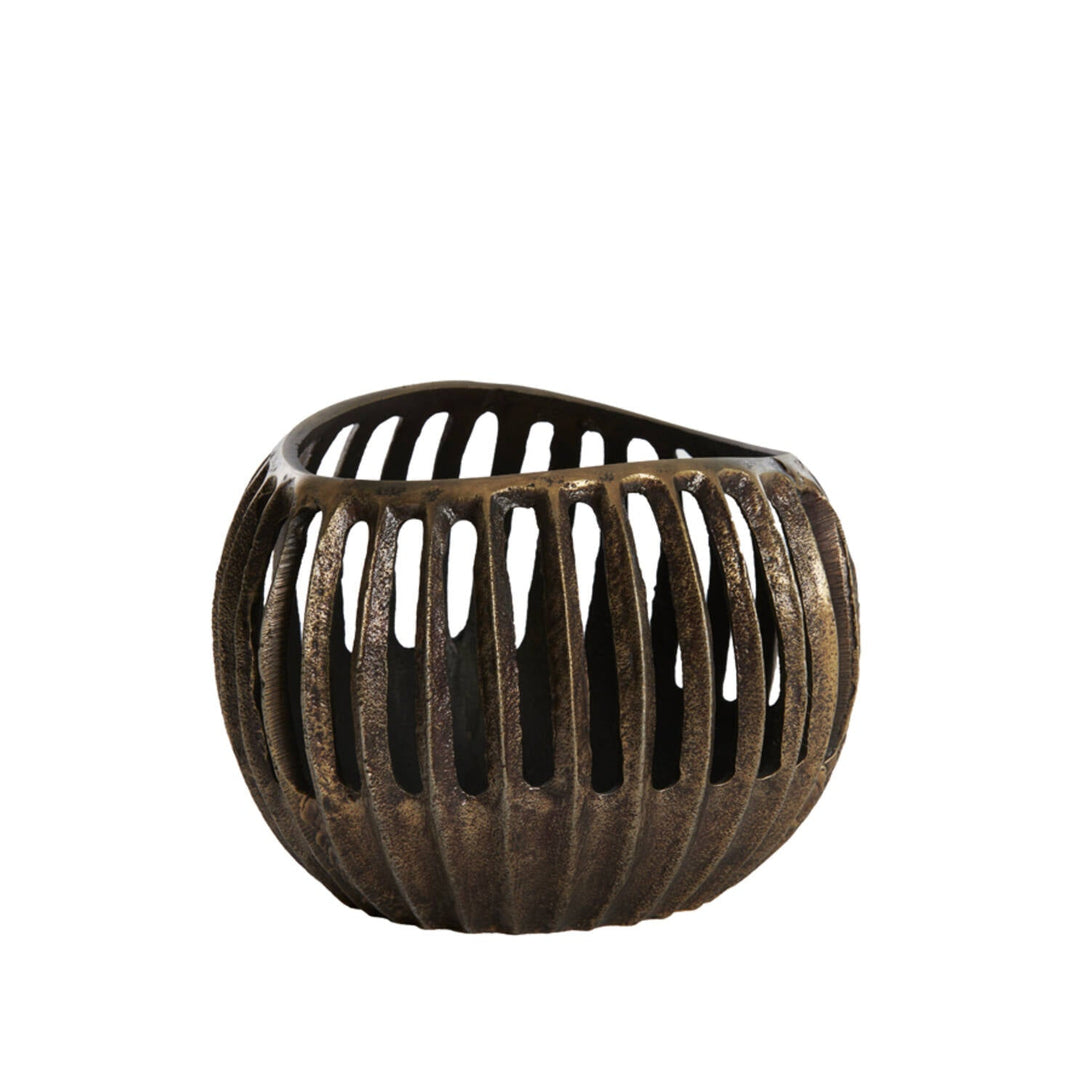 Chalco Medium Antique Bronze & Black Tealight