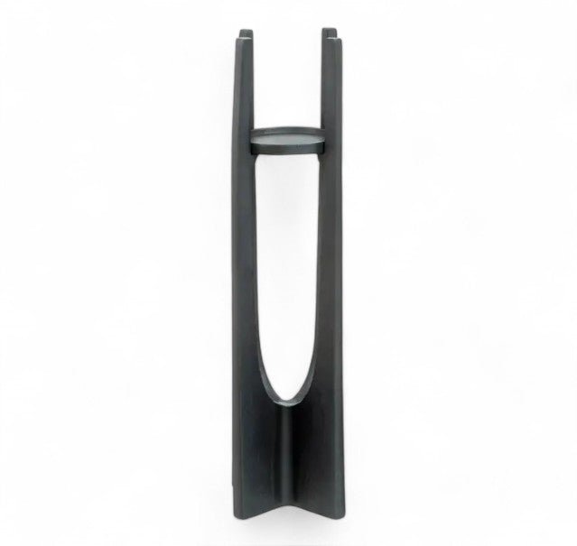 Dante Grey Finish Candle Holder - Small & Large