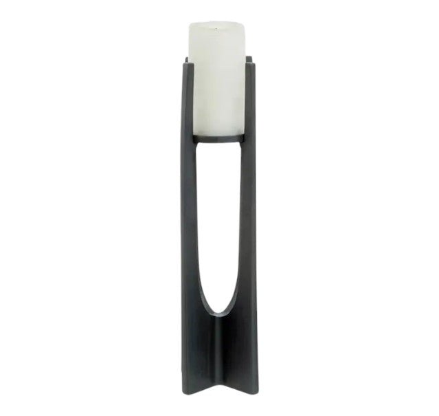 Dante Grey Finish Candle Holder - Small & Large