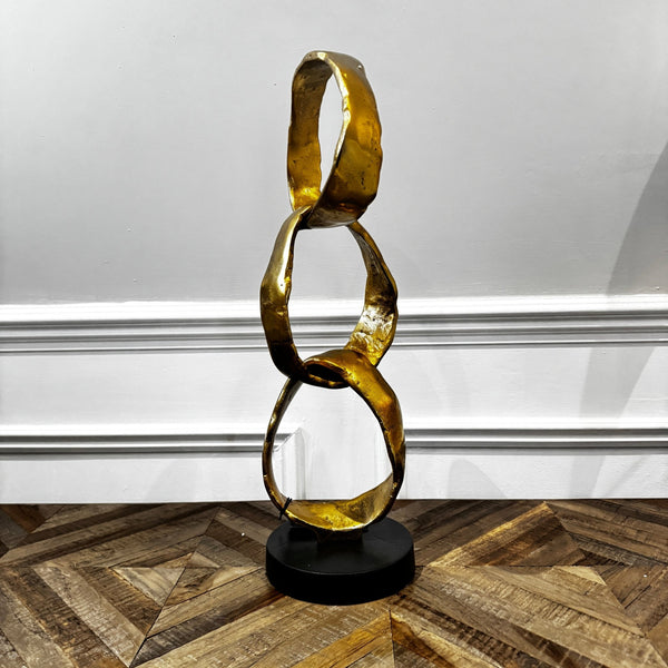 Gold Aluminium Chain Sculpture