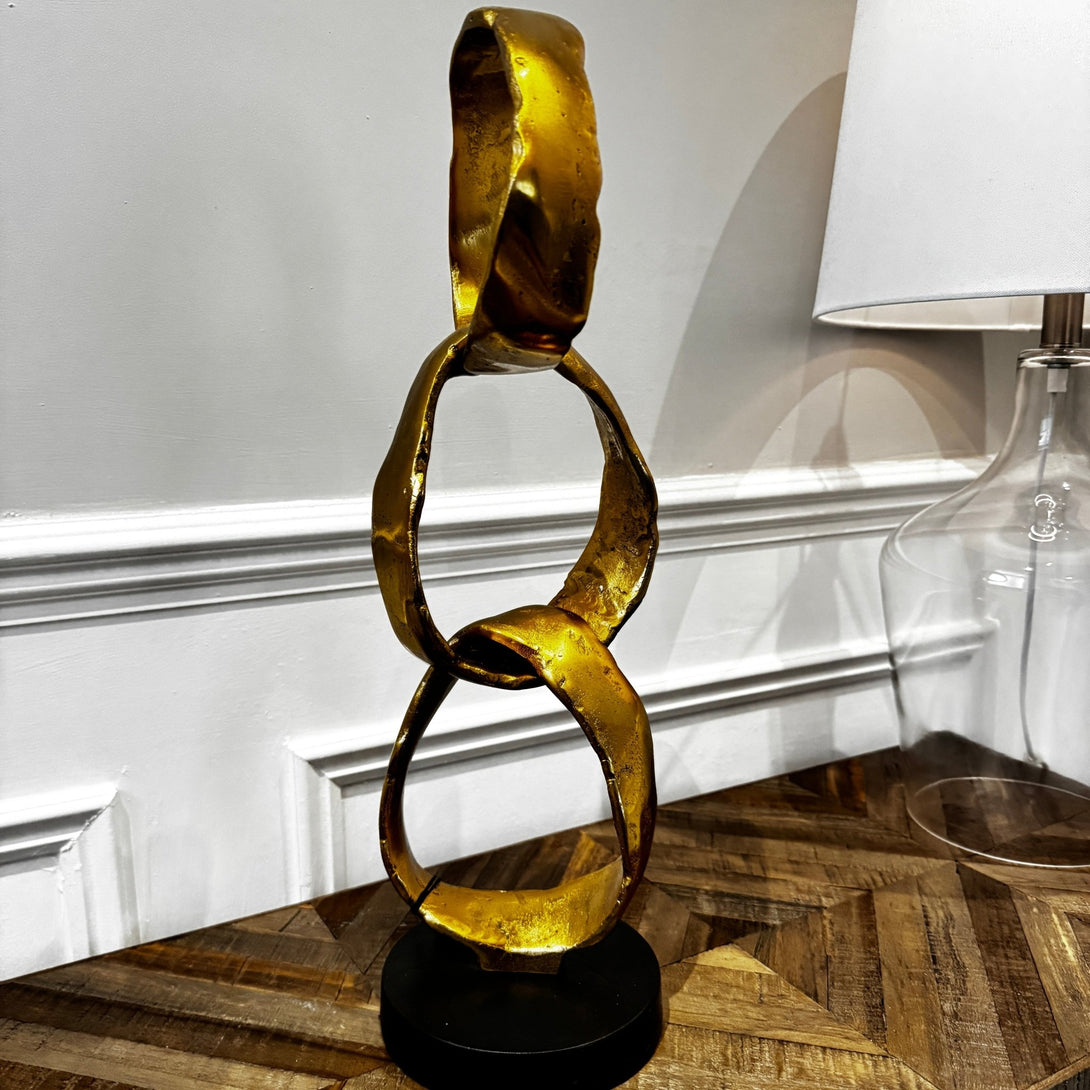 Gold Aluminium Chain Sculpture