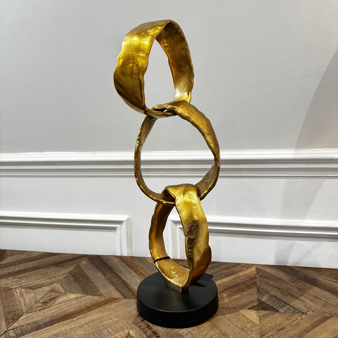 Gold Aluminium Chain Sculpture