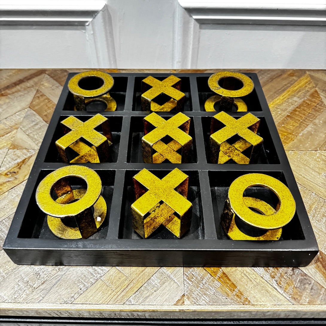 Gold Noughts & Crosses Game