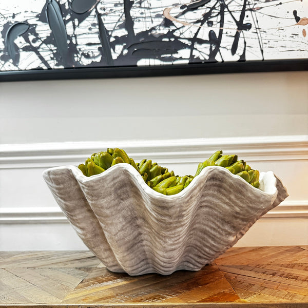 Large Ceramic Adele Shell Bowl