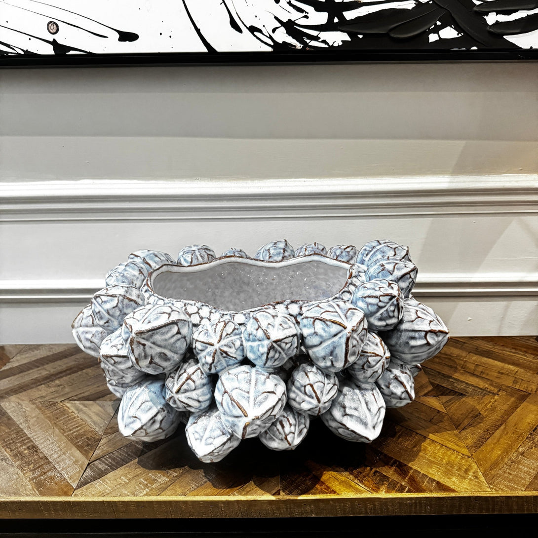 Light Blue Ceramic Decorative Bowl