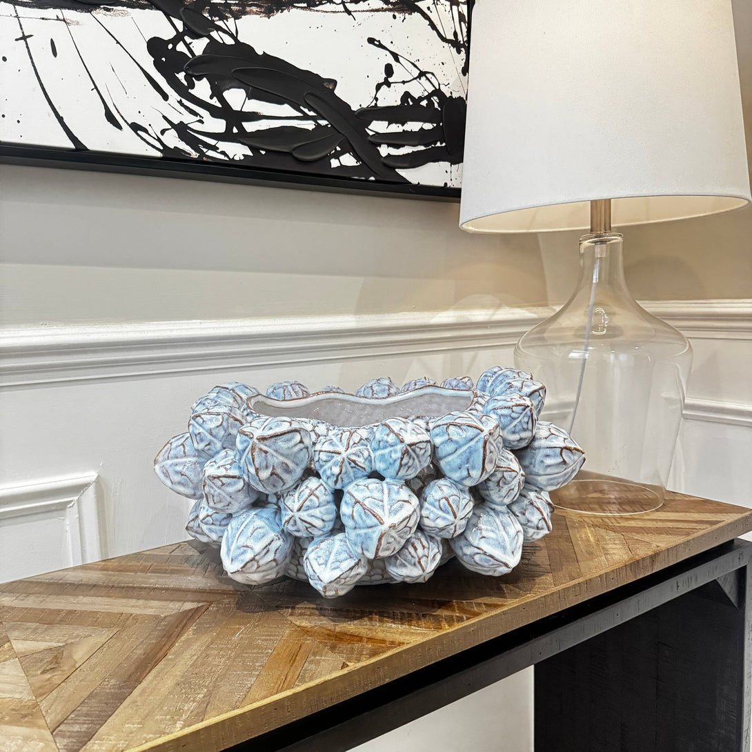 Light Blue Ceramic Decorative Bowl