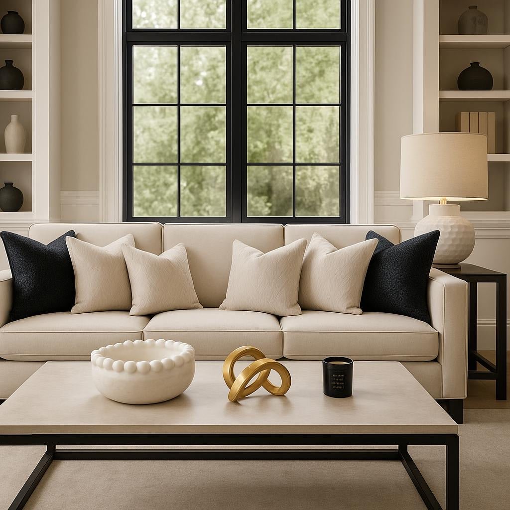 Malini Black Bingham Velvet Cushion