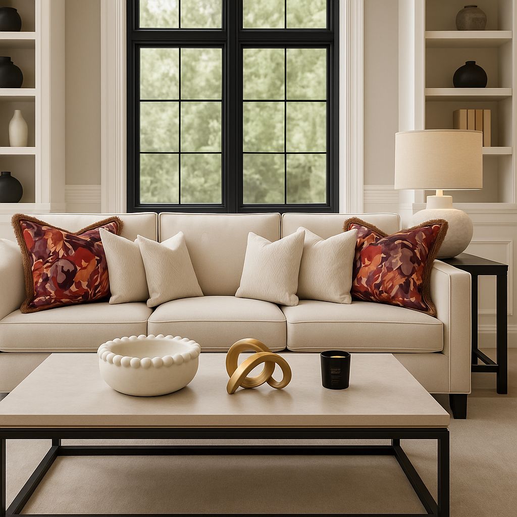 Malini Red Mia Rusts Cushion