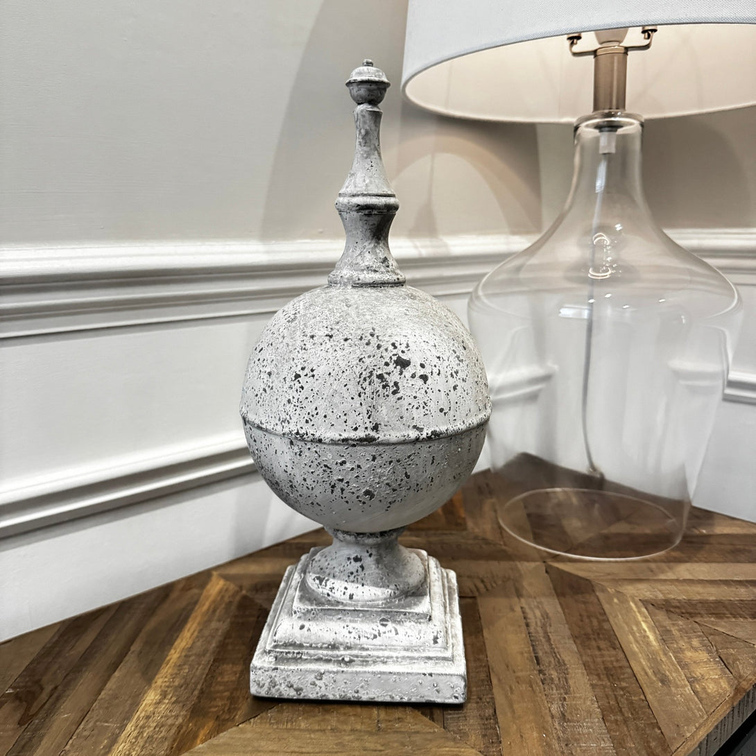 Medium Spherical Weathered Ceramic Ornament
