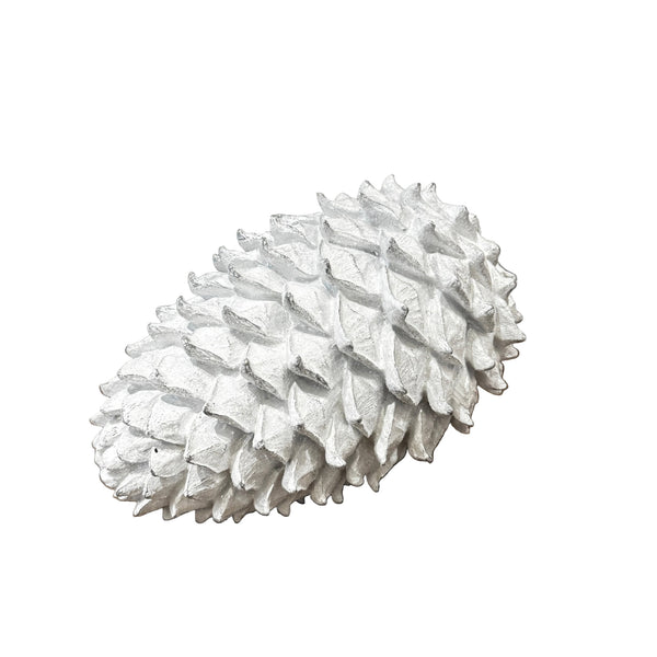 Medium white Resin Pine Cone