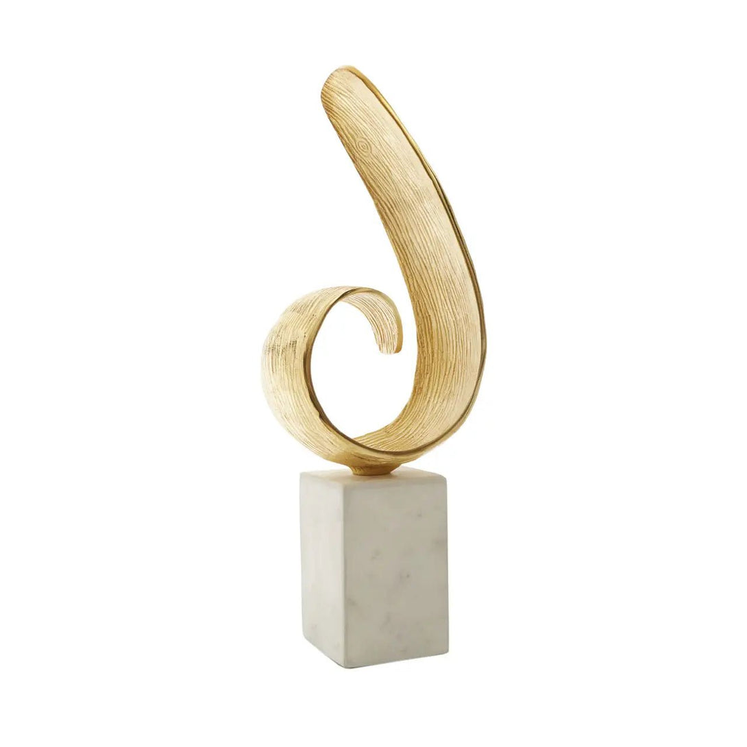 Mirano Gold Finish Curl Sculpture