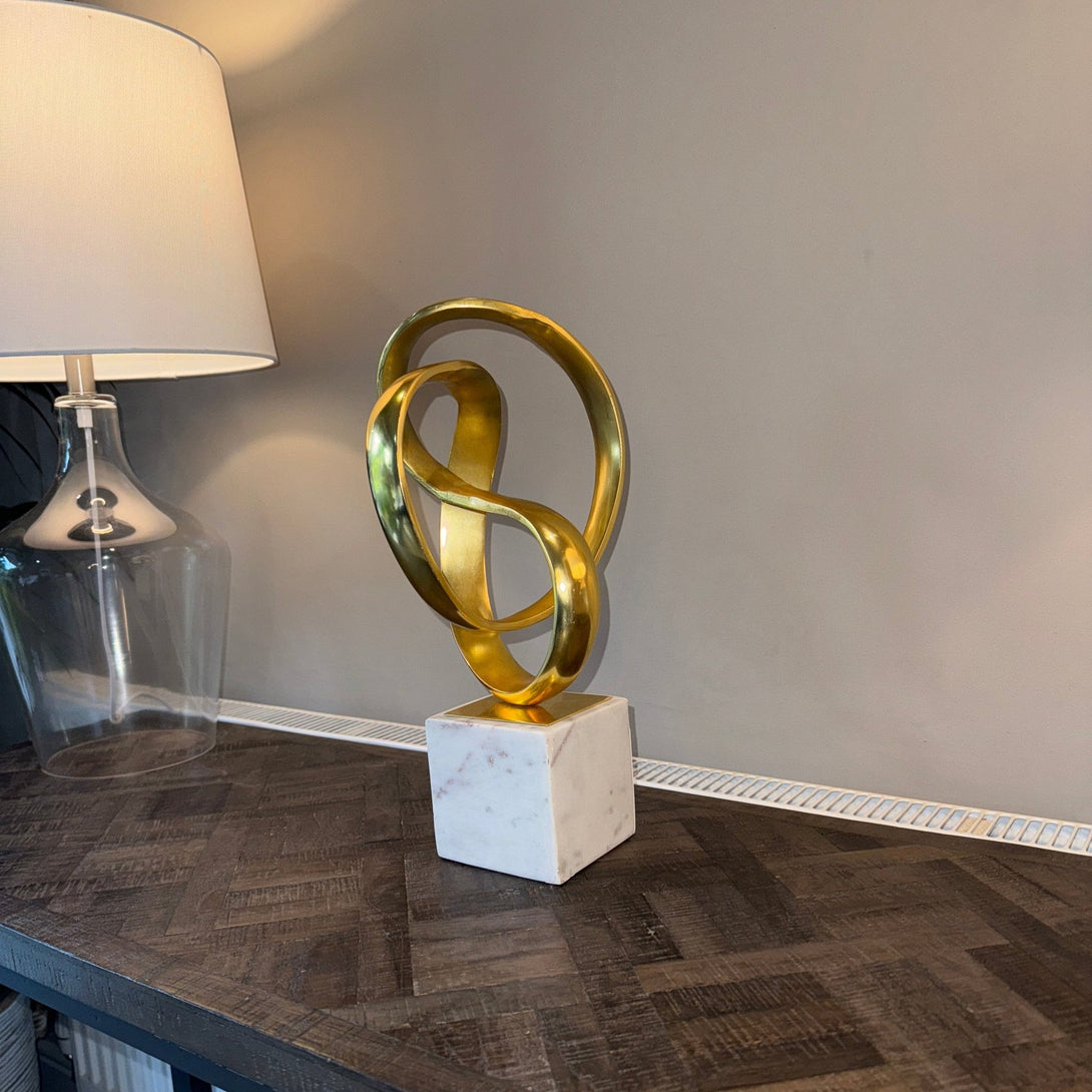 Mirano Gold Finish Knot Sculpture