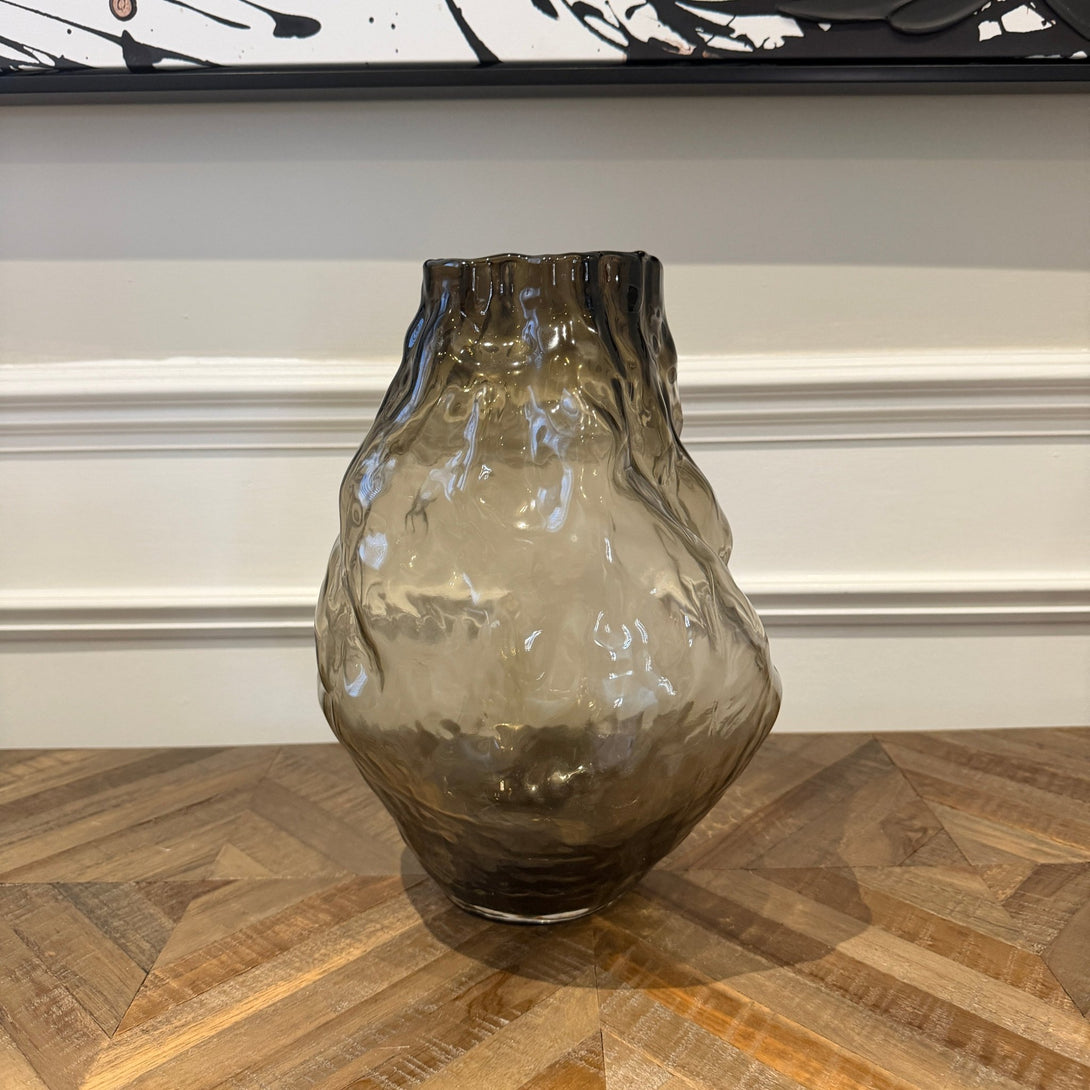Narin Brown Irregular Shaped Glass Large