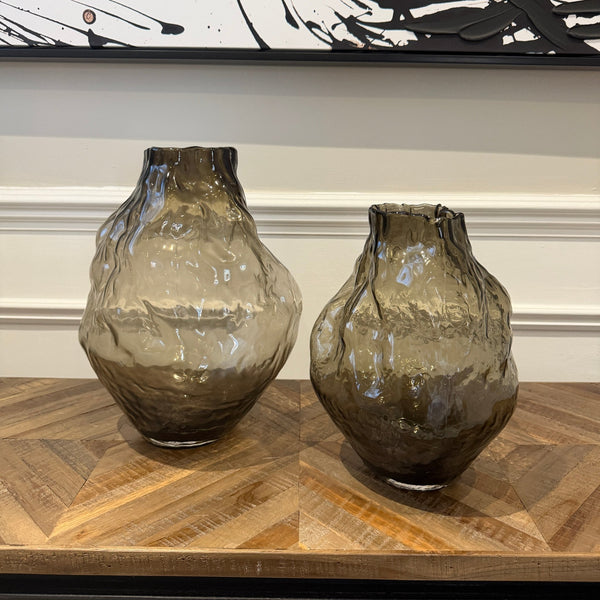 Narin Brown Irregular Shaped Glass Medium