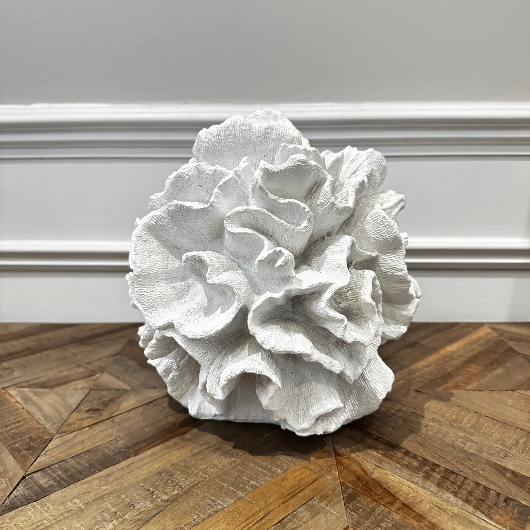 Off White Round Coral Ornament