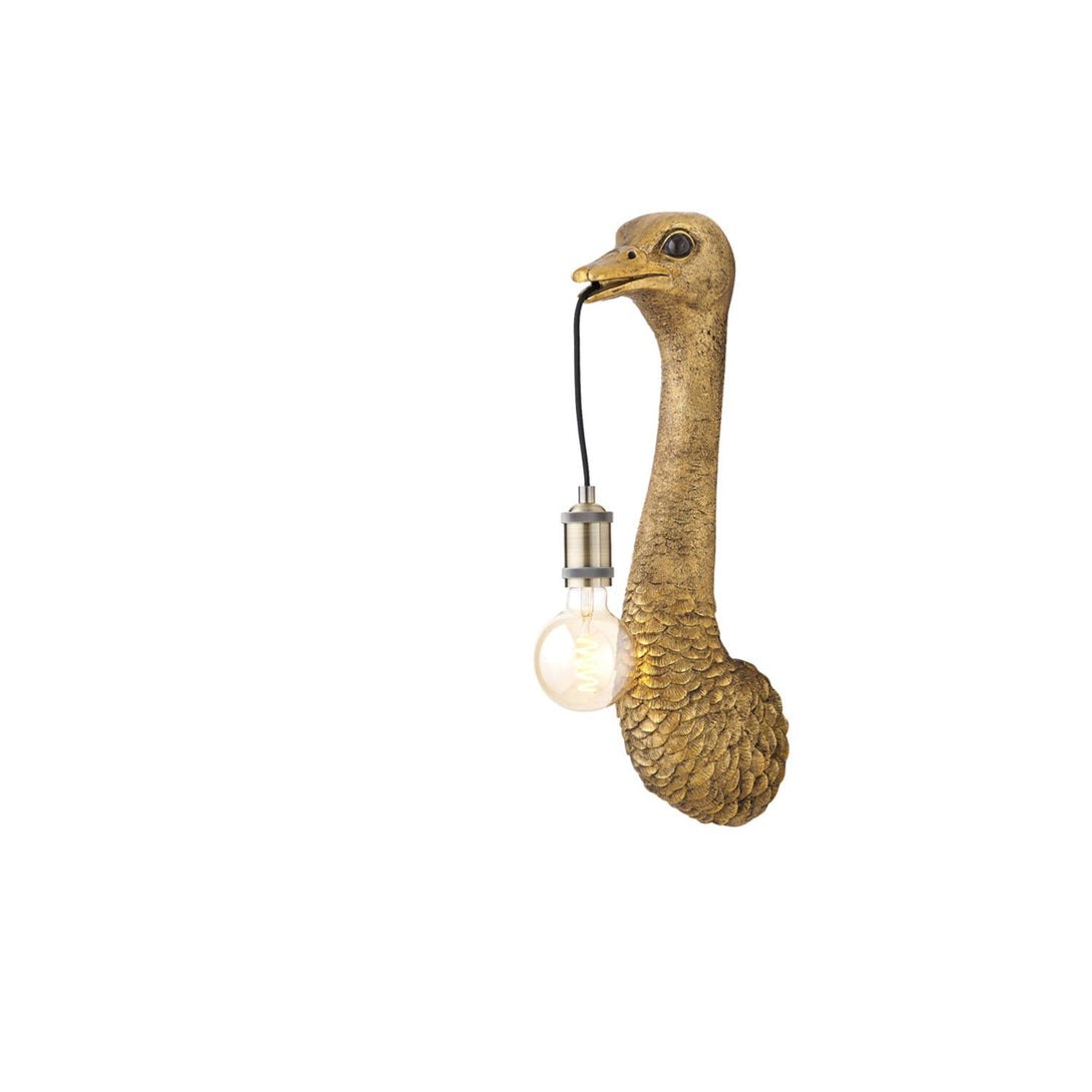 OSTRICH Antique Bronze Wall Light