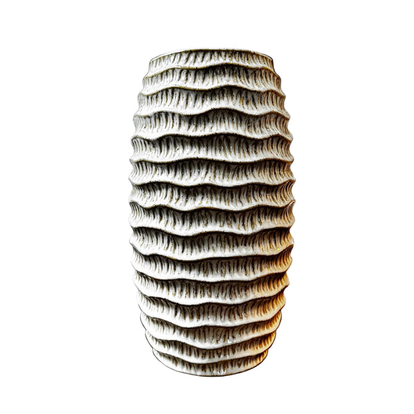 Pallida Tall Ridged Vase