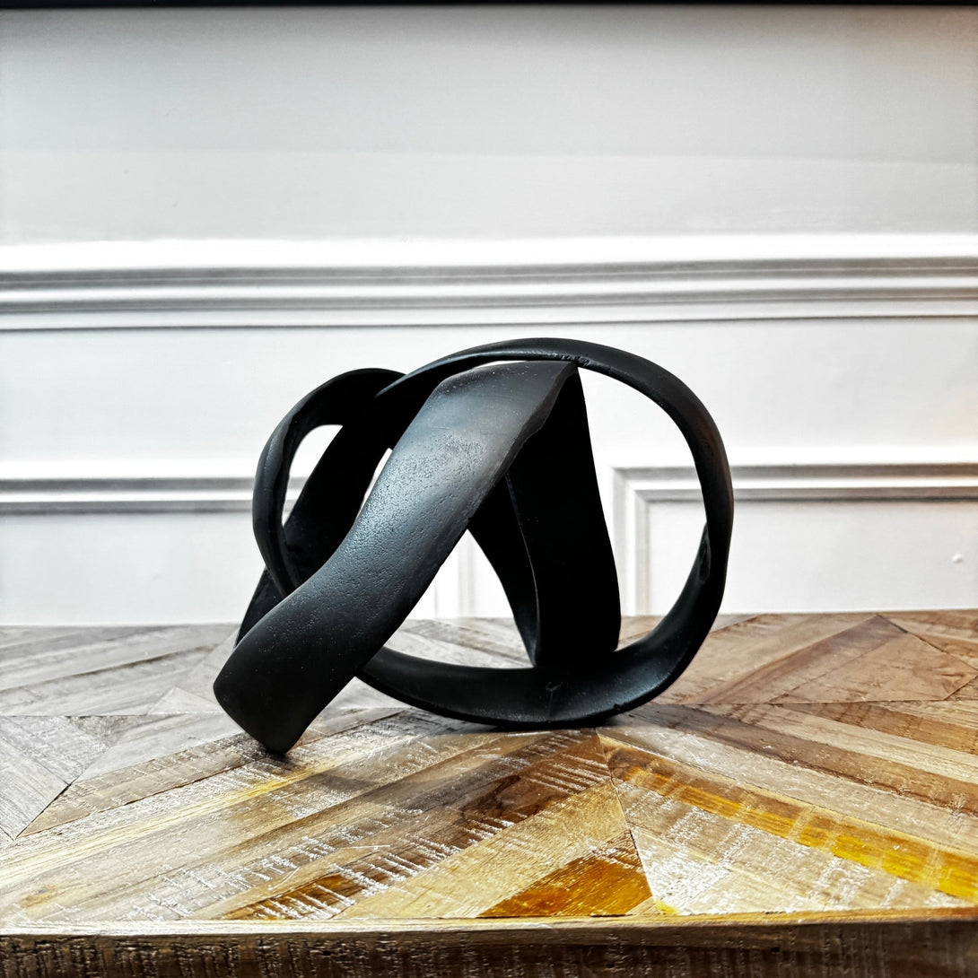 Prato Black Finish Aluminium Knot Sculpture