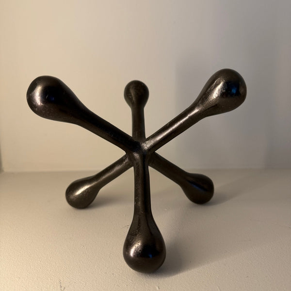 Prato Black Finish Jack Sculpture