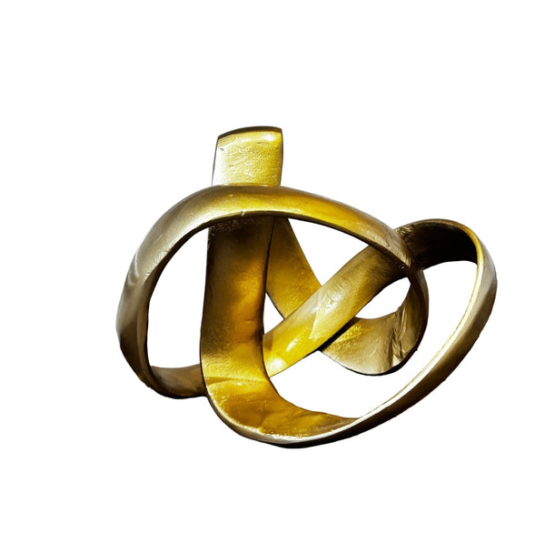Prato Gold Finish Aluminium Knot Ornament