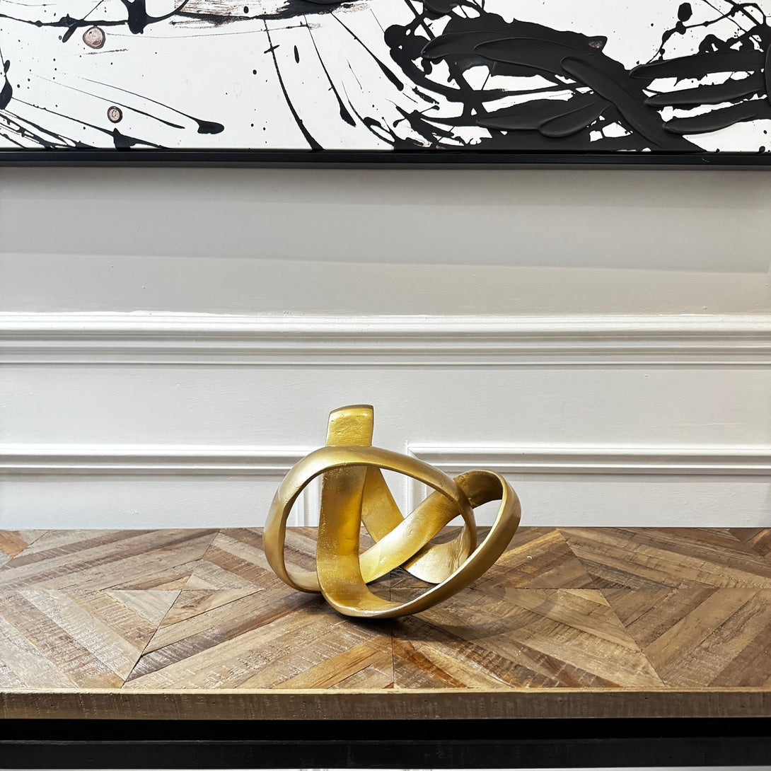 Prato Gold Finish Aluminium Knot Ornament