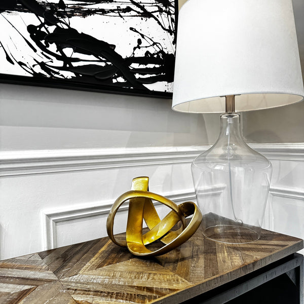 Prato Gold Finish Aluminium Knot Ornament