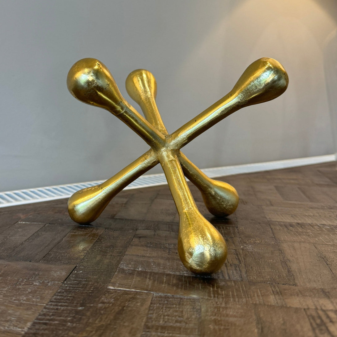 Prato Gold Finish Jack Sculpture