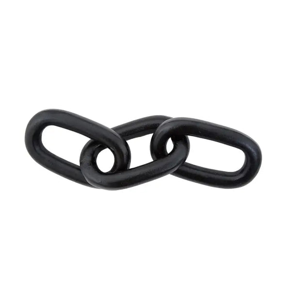 Prato Large Black Aluminium Chain Sculpture