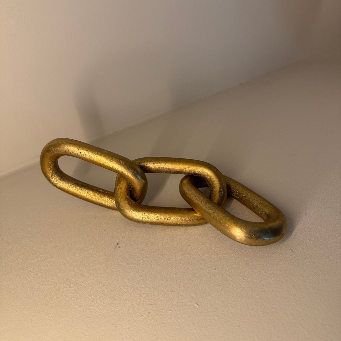 Prato Medium Gold Aluminium Chain Sculpture