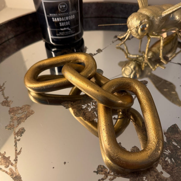 Prato Medium Gold Aluminium Chain Sculpture