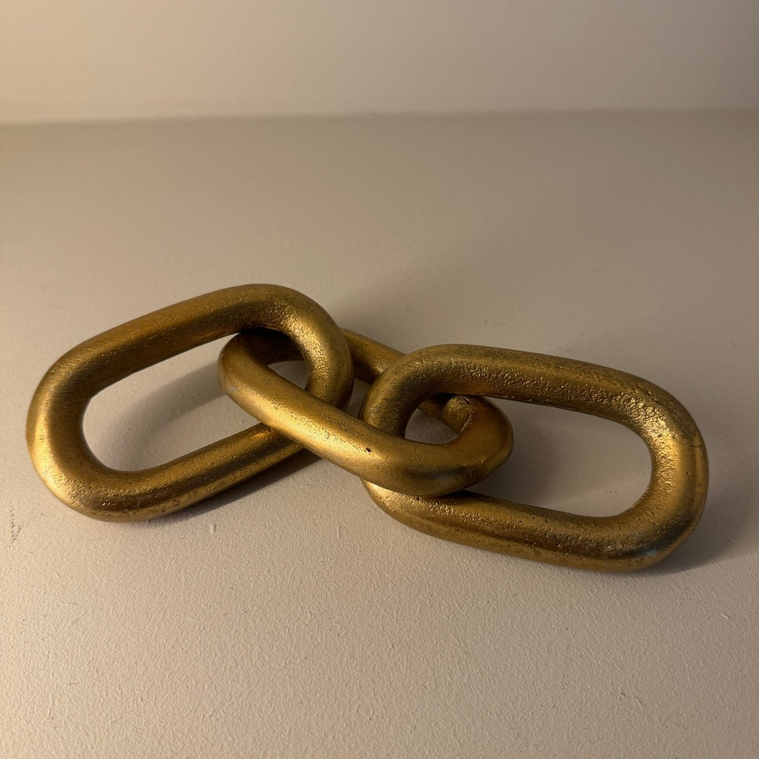 Prato Medium Gold Aluminium Chain Sculpture