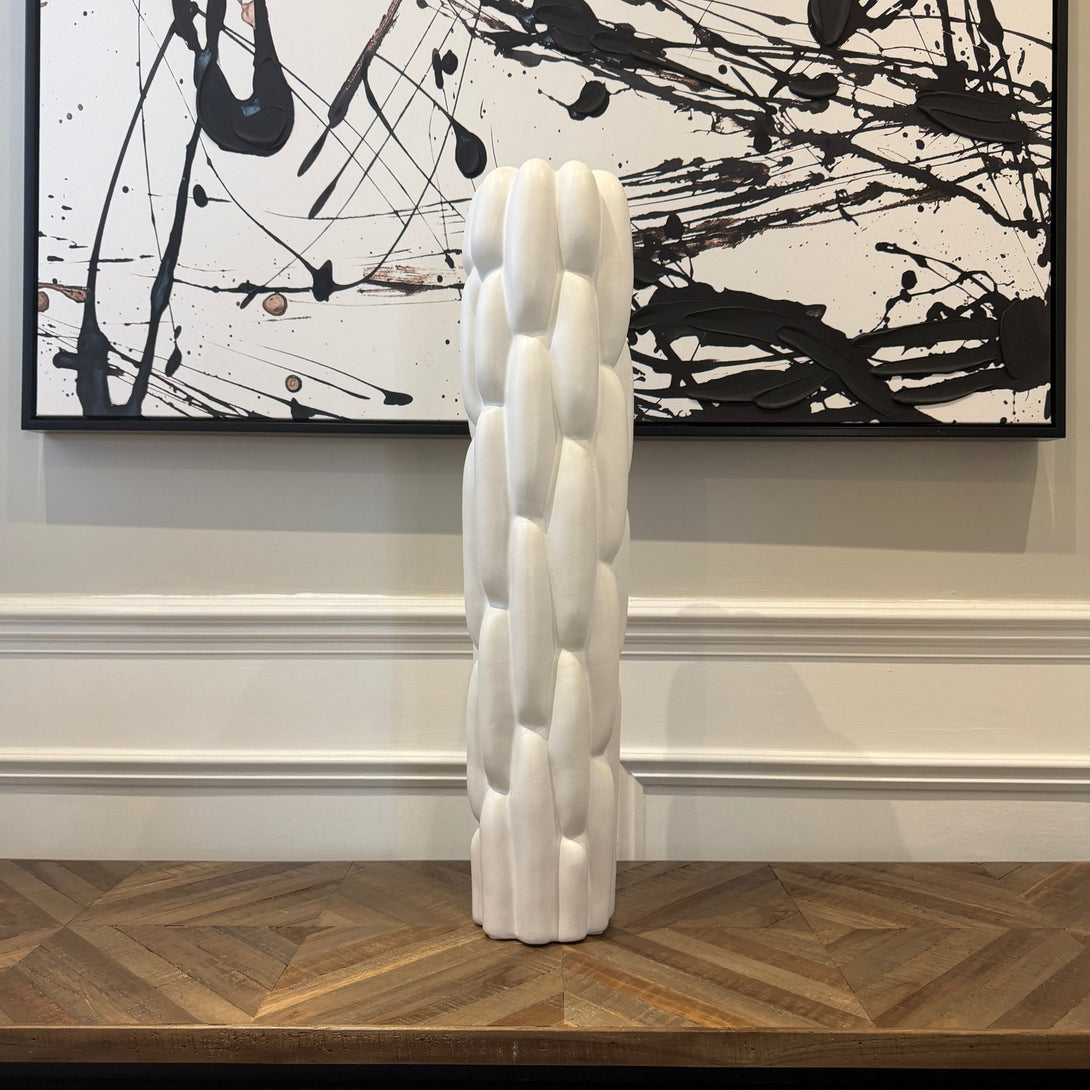 Seanis Round Small White Vase