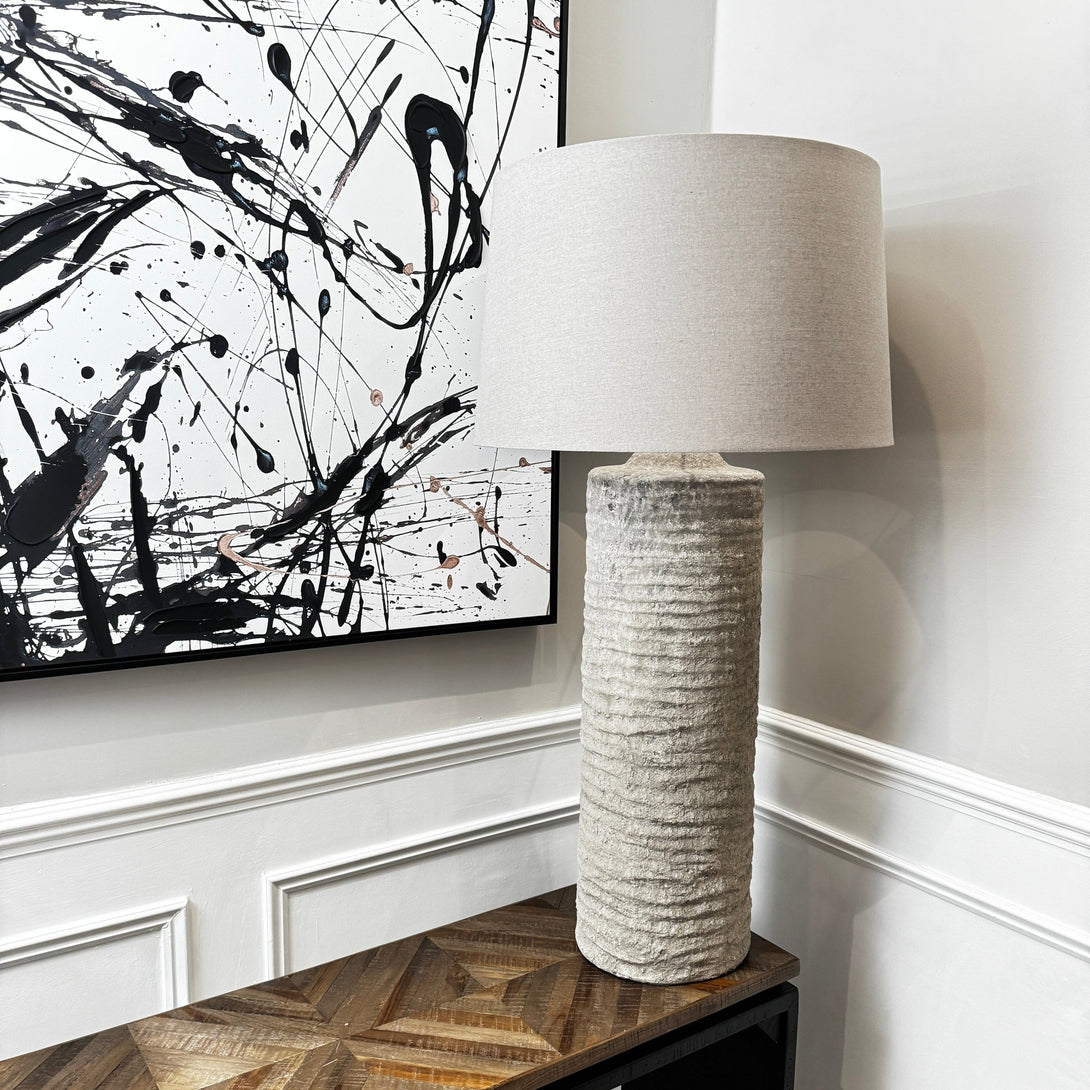 Tall Tuscan Grey Lamp