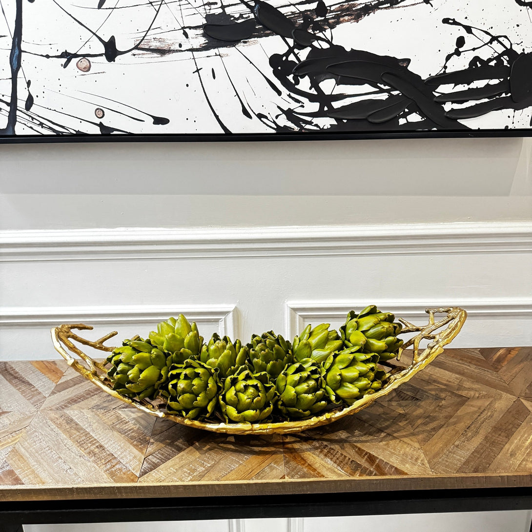 Twig Oval Bowl Gold Large