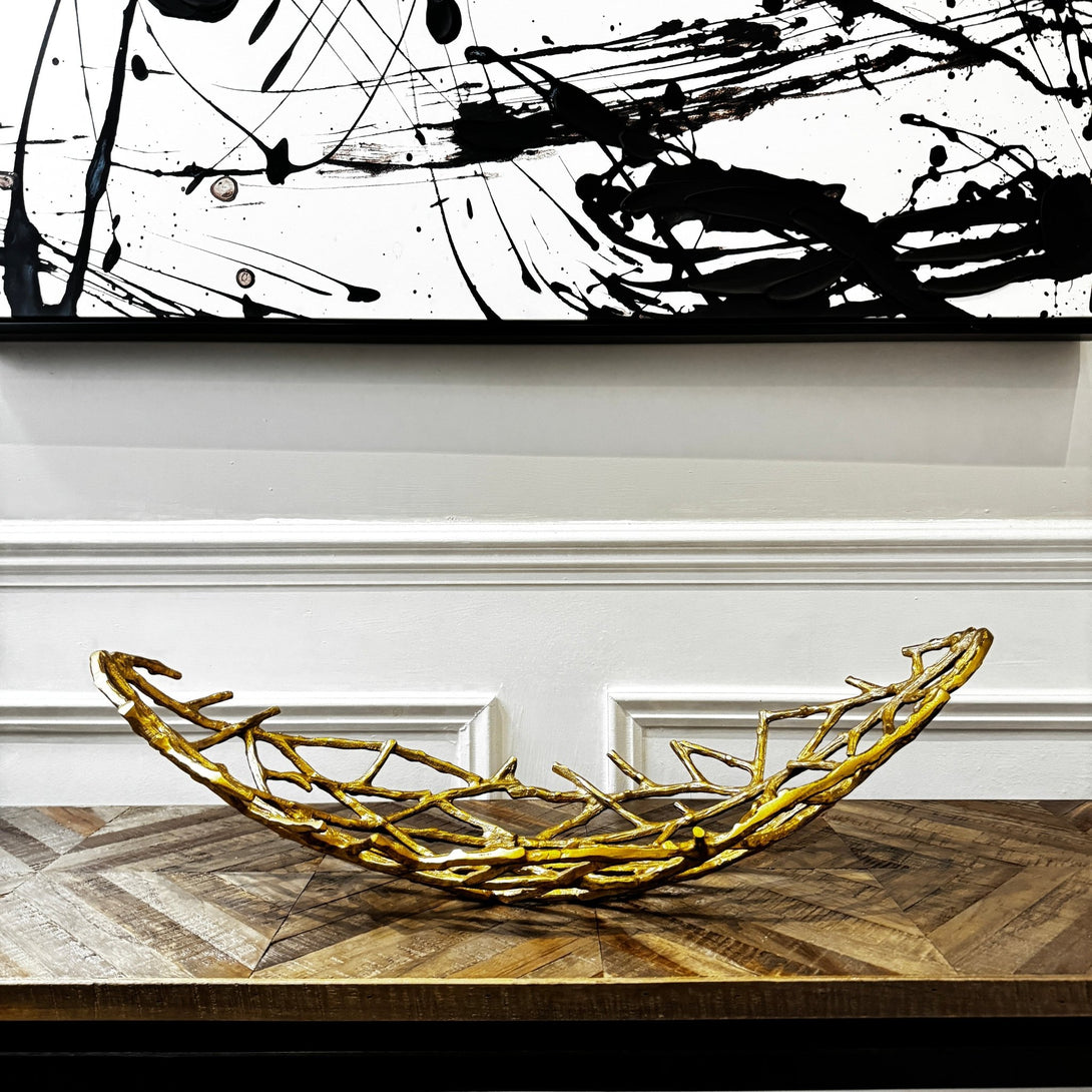 Twig Oval Bowl Gold Large