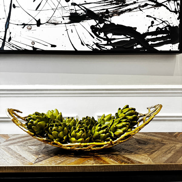 Twig Oval Bowl Gold Large