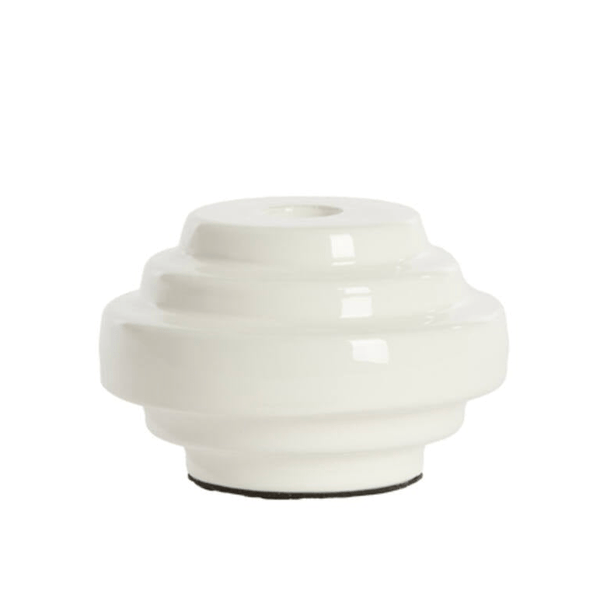 Wanhati Small Shiny White Candle Stick Holder
