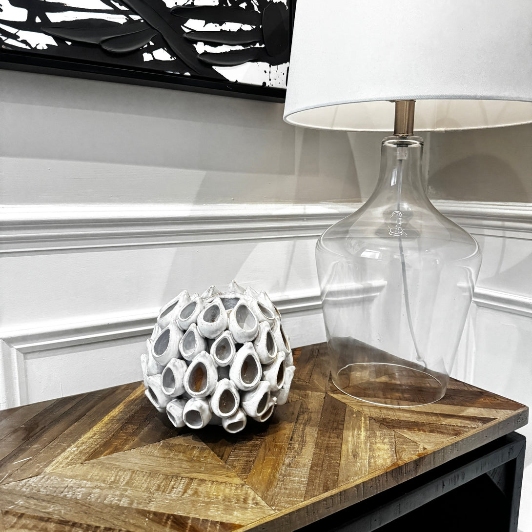 White Aged Ceramic Vase
