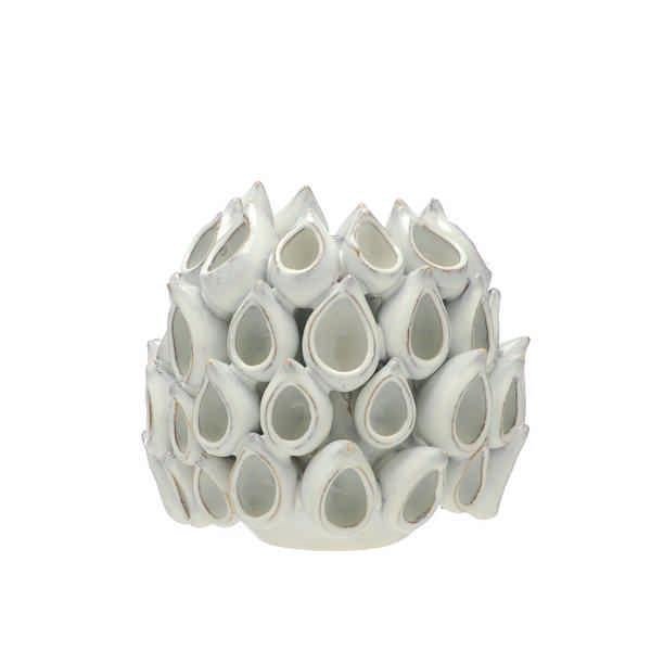 White Aged Ceramic Vase